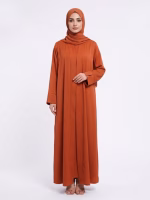 Premium Super Nida Open Abaya – Elegant Rust Orange Modest Abaya for Women | Bulk Wholesale Supplier | Boutique & Retail Ready - Image 4