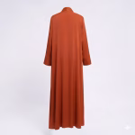 Premium Super Nida Open Abaya – Elegant Rust Orange Modest Abaya for Women | Bulk Wholesale Supplier | Boutique & Retail Ready - Image 3